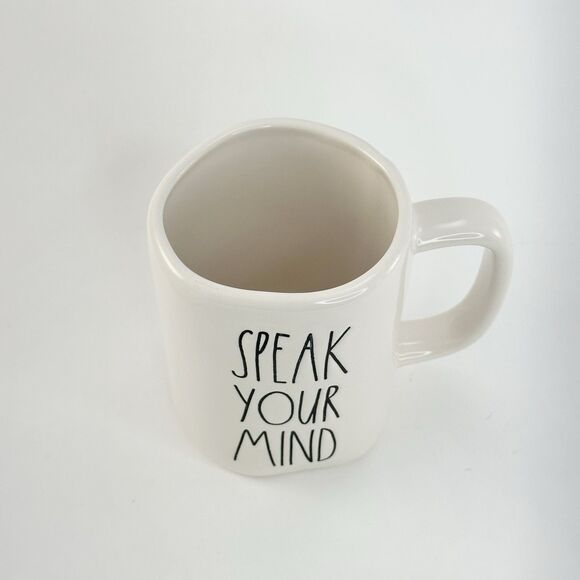 Rae Dunn "SPEAK YOUR MIND Coffee /Tea Mug Cup By Magenta - Picture 4 of 7